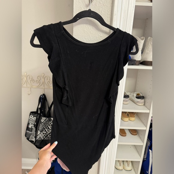 Black ruffle body suit - Picture 1 of 2